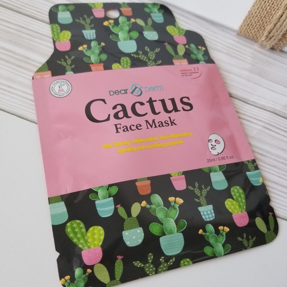 3/$25 ♥️ Korean Cactus Antioxidant, Antiflamatory Face Mask New - Picture 4 of 4